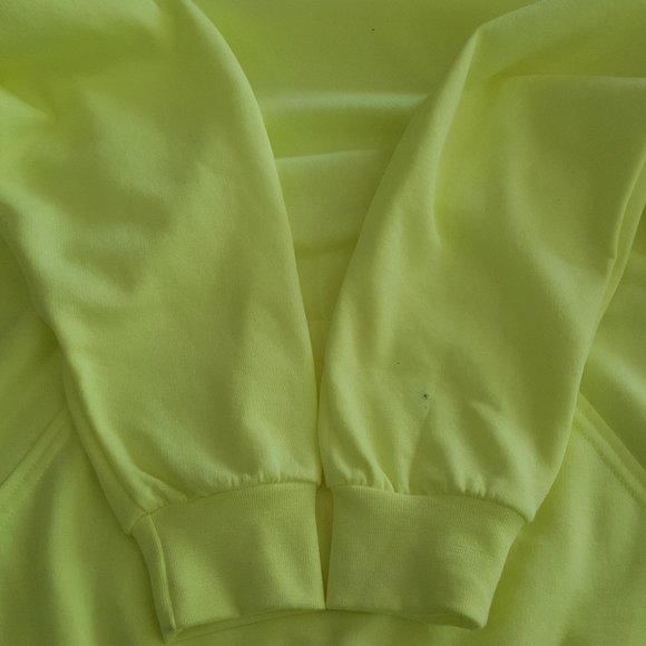 New Men's Fleece Pullover Hoodie Sweatshirt, Size L Yellow . - Picture 8 of 10